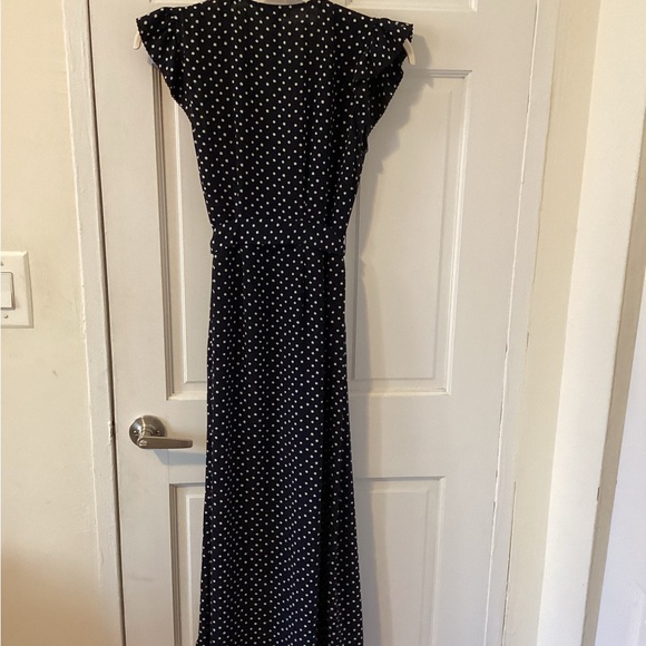 AYR Dark Blue Top with White Dots - Picture 3 of 3